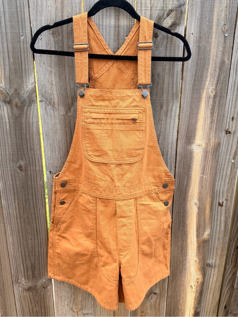 Patagonia organic cotton Rust Orange Short Overalls size small